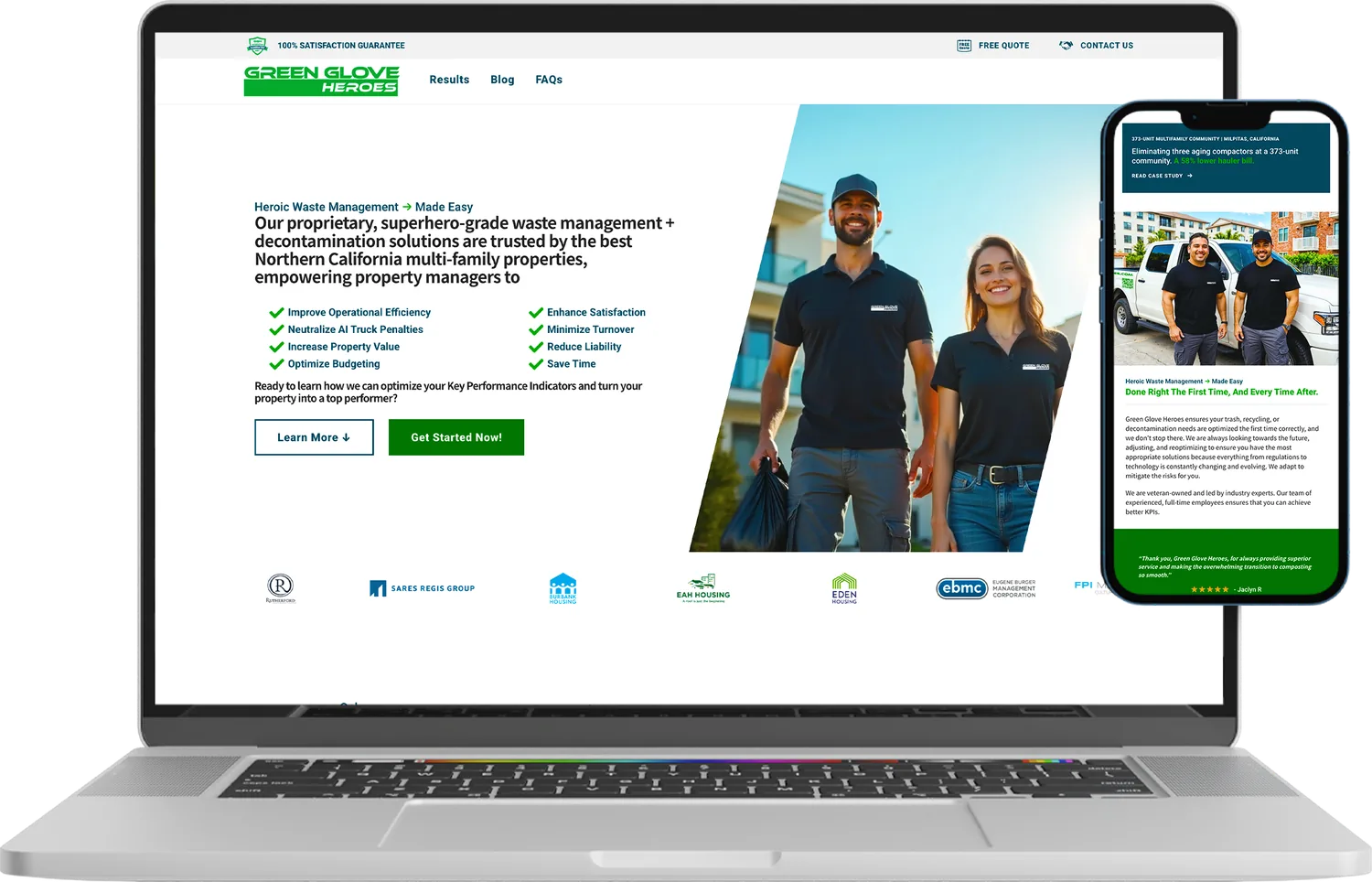 Green Glove Heroes website
